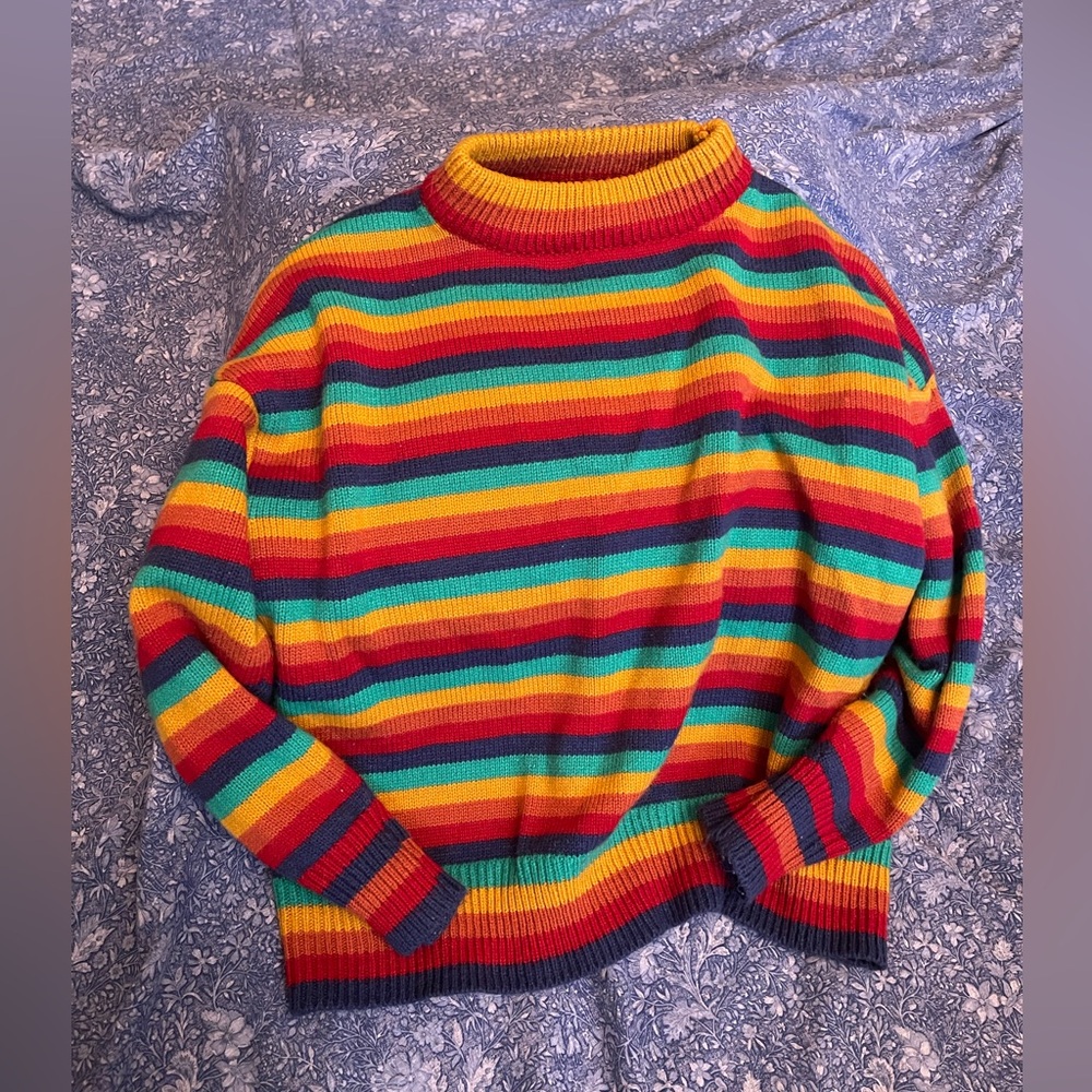 Rainbow, striped sweater